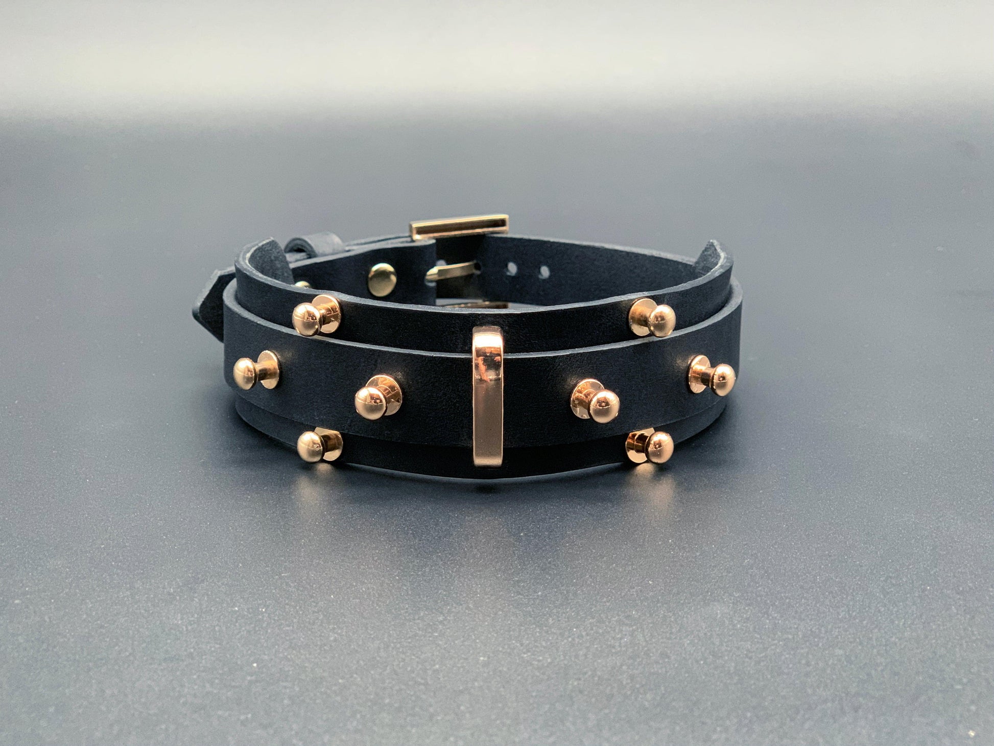 Premium leather lingerie harness, garter belt and choker collar by Metatron