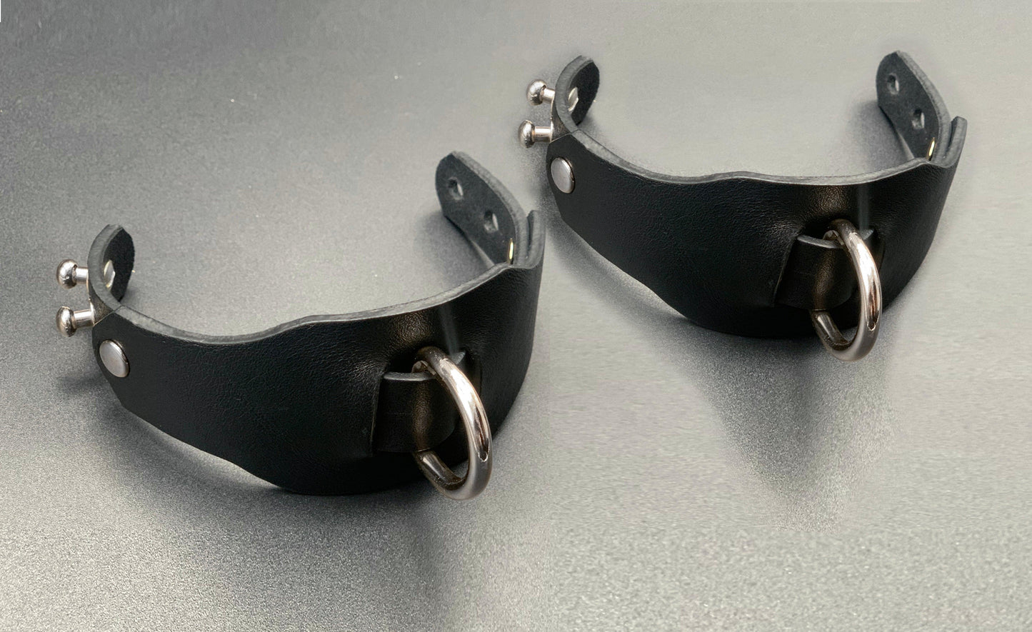 Premium leather lingerie harness, garter belt and choker collar by Metatron